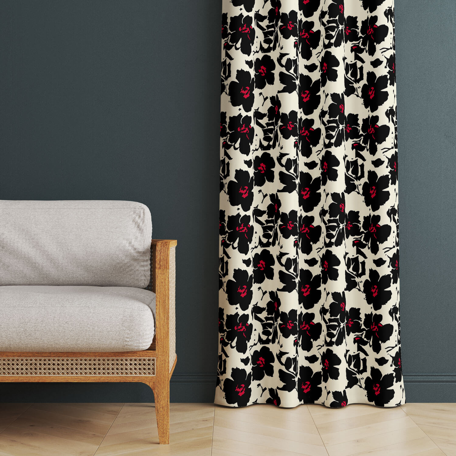 پرده طرح گل